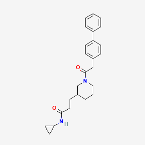 3-[1-(4-biphenylylacetyl)-3-piperidinyl]-N-cyclopropylpropanamide