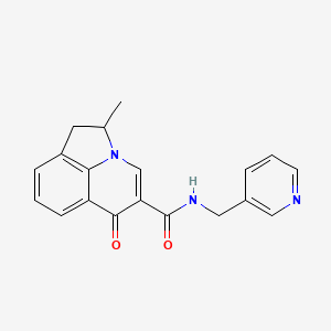 molecular formula C19H17N3O2 B6108394 2-methyl-6-oxo-N-(3-pyridinylmethyl)-1,2-dihydro-6H-pyrrolo[3,2,1-ij]quinoline-5-carboxamide 