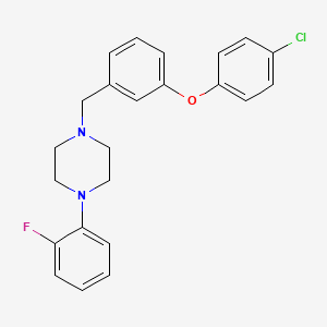 molecular formula C23H22ClFN2O B6108398 1-[3-(4-chlorophenoxy)benzyl]-4-(2-fluorophenyl)piperazine 