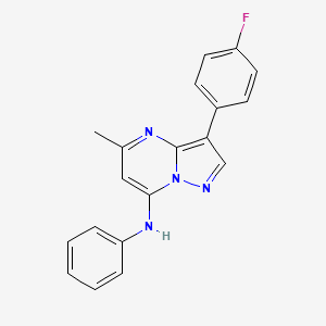 molecular formula C19H15FN4 B6108422 3-(4-fluorophenyl)-5-methyl-N-phenylpyrazolo[1,5-a]pyrimidin-7-amine 