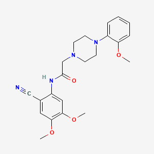 N-(2-CYANO-4,5-DIMETHOXYPHENYL)-2-[4-(2-METHOXYPHENYL)-1-PIPERAZINYL]ACETAMIDE