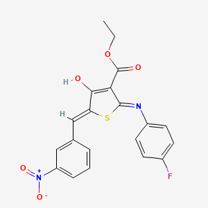 ethyl (5Z)-2-[(4-fluorophenyl)amino]-5-(3-nitrobenzylidene)-4-oxo-4,5-dihydrothiophene-3-carboxylate