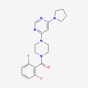 4-[4-(2,6-difluorobenzoyl)-1-piperazinyl]-6-(1-pyrrolidinyl)pyrimidine