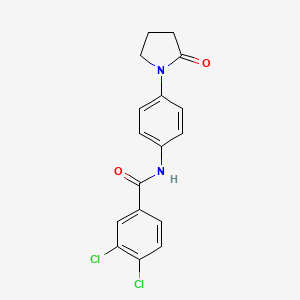 molecular formula C17H14Cl2N2O2 B6108458 3,4-dichloro-N-[4-(2-oxo-1-pyrrolidinyl)phenyl]benzamide 