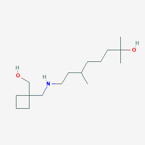 molecular formula C16H33NO2 B6108465 8-({[1-(hydroxymethyl)cyclobutyl]methyl}amino)-2,6-dimethyl-2-octanol 