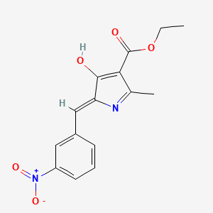 molecular formula C15H14N2O5 B6108471 ETHYL (5Z)-2-METHYL-5-[(3-NITROPHENYL)METHYLIDENE]-4-OXO-4,5-DIHYDRO-1H-PYRROLE-3-CARBOXYLATE 