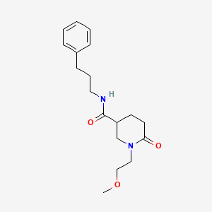 molecular formula C18H26N2O3 B6108474 1-(2-methoxyethyl)-6-oxo-N-(3-phenylpropyl)-3-piperidinecarboxamide 