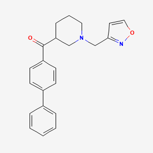 molecular formula C22H22N2O2 B6108485 [1-(1,2-Oxazol-3-ylmethyl)piperidin-3-yl]-(4-phenylphenyl)methanone 