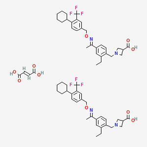 molecular formula C62H74F6N4O10 B610850 西尼莫德富马酸盐 CAS No. 1234627-85-0