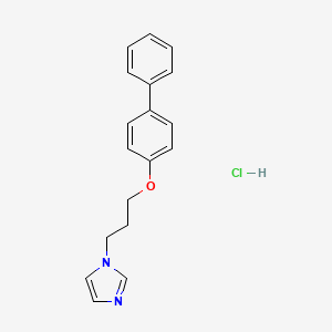 molecular formula C18H19ClN2O B6108519 1-[3-(4-biphenylyloxy)propyl]-1H-imidazole hydrochloride 