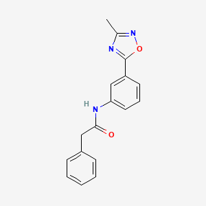 molecular formula C17H15N3O2 B6108530 N-[3-(3-methyl-1,2,4-oxadiazol-5-yl)phenyl]-2-phenylacetamide 