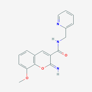 2-IMINO-8-METHOXY-N-(2-PYRIDYLMETHYL)-2H-CHROMENE-3-CARBOXAMIDE