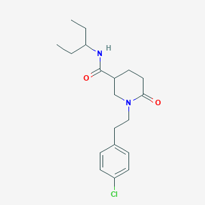 1-[2-(4-chlorophenyl)ethyl]-N-(1-ethylpropyl)-6-oxo-3-piperidinecarboxamide