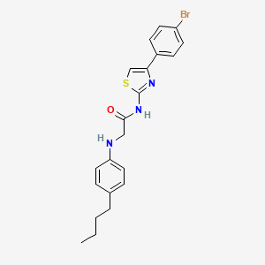 N-[4-(4-bromophenyl)-1,3-thiazol-2-yl]-2-[(4-butylphenyl)amino]acetamide