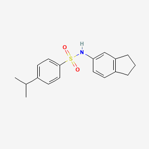 molecular formula C18H21NO2S B6108572 N-(2,3-dihydro-1H-inden-5-yl)-4-isopropylbenzenesulfonamide 