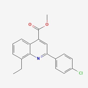 molecular formula C19H16ClNO2 B6108583 Methyl 2-(4-chlorophenyl)-8-ethylquinoline-4-carboxylate 