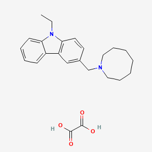 molecular formula C24H30N2O4 B6108584 3-(Azocan-1-ylmethyl)-9-ethylcarbazole;oxalic acid 