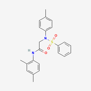 molecular formula C23H24N2O3S B6108594 N~1~-(2,4-dimethylphenyl)-N~2~-(4-methylphenyl)-N~2~-(phenylsulfonyl)glycinamide 