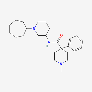 N-(1-cycloheptylpiperidin-3-yl)-1-methyl-4-phenylpiperidine-4-carboxamide