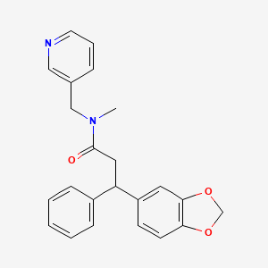 3-(1,3-benzodioxol-5-yl)-N-methyl-3-phenyl-N-(3-pyridinylmethyl)propanamide