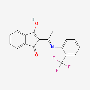 2-(1-{[2-(trifluoromethyl)phenyl]amino}ethylidene)-1H-indene-1,3(2H)-dione