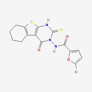 5-bromo-N-(2-mercapto-4-oxo-5,6,7,8-tetrahydro[1]benzothieno[2,3-d]pyrimidin-3(4H)-yl)-2-furamide