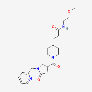 N-(2-methoxyethyl)-3-(1-{[5-oxo-1-(2-pyridinylmethyl)-3-pyrrolidinyl]carbonyl}-4-piperidinyl)propanamide