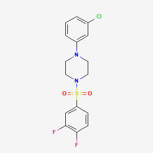 1-(3-CHLOROPHENYL)-4-(3,4-DIFLUOROBENZENESULFONYL)PIPERAZINE