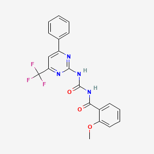 N-(2-METHOXYBENZOYL)-N'-[4-PHENYL-6-(TRIFLUOROMETHYL)-2-PYRIMIDINYL]UREA