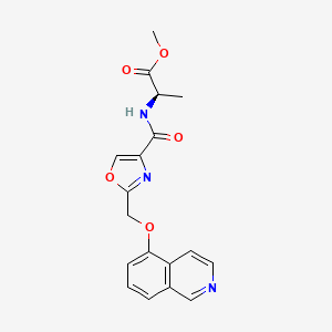 methyl N-({2-[(5-isoquinolinyloxy)methyl]-1,3-oxazol-4-yl}carbonyl)-D-alaninate