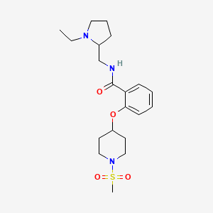 N-[(1-ethyl-2-pyrrolidinyl)methyl]-2-{[1-(methylsulfonyl)-4-piperidinyl]oxy}benzamide