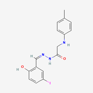 N-[(Z)-(2-hydroxy-5-iodophenyl)methylideneamino]-2-(4-methylanilino)acetamide