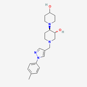 (3R,4R)-4-(4-hydroxypiperidin-1-yl)-1-[[1-(4-methylphenyl)pyrazol-4-yl]methyl]piperidin-3-ol