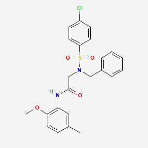 N~2~-benzyl-N~2~-[(4-chlorophenyl)sulfonyl]-N~1~-(2-methoxy-5-methylphenyl)glycinamide