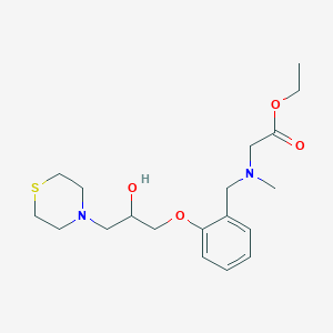 molecular formula C19H30N2O4S B6108761 ethyl N-{2-[2-hydroxy-3-(4-thiomorpholinyl)propoxy]benzyl}-N-methylglycinate 