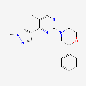 4-[5-methyl-4-(1-methyl-1H-pyrazol-4-yl)pyrimidin-2-yl]-2-phenylmorpholine