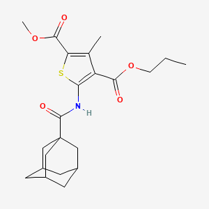 2-methyl 4-propyl 5-[(1-adamantylcarbonyl)amino]-3-methyl-2,4-thiophenedicarboxylate