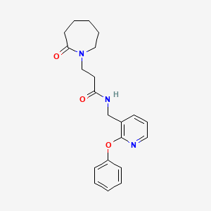 3-(2-oxo-1-azepanyl)-N-[(2-phenoxy-3-pyridinyl)methyl]propanamide