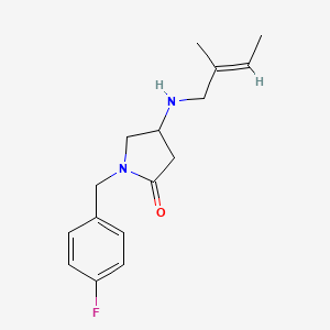 1-(4-fluorobenzyl)-4-{[(2E)-2-methyl-2-buten-1-yl]amino}-2-pyrrolidinone