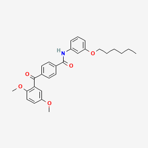 4-(2,5-dimethoxybenzoyl)-N-[3-(hexyloxy)phenyl]benzamide