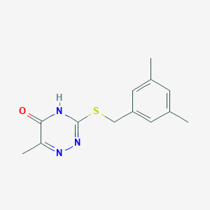 3-[(3,5-dimethylbenzyl)thio]-6-methyl-1,2,4-triazin-5(4H)-one