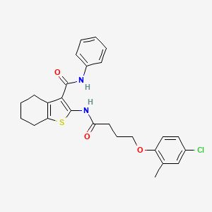 2-{[4-(4-chloro-2-methylphenoxy)butanoyl]amino}-N-phenyl-4,5,6,7-tetrahydro-1-benzothiophene-3-carboxamide