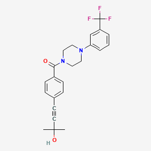 2-methyl-4-[4-({4-[3-(trifluoromethyl)phenyl]-1-piperazinyl}carbonyl)phenyl]-3-butyn-2-ol