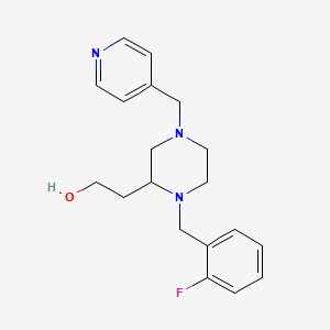 2-[1-[(2-Fluorophenyl)methyl]-4-(pyridin-4-ylmethyl)piperazin-2-yl]ethanol