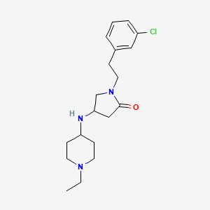 1-[2-(3-chlorophenyl)ethyl]-4-[(1-ethyl-4-piperidinyl)amino]-2-pyrrolidinone