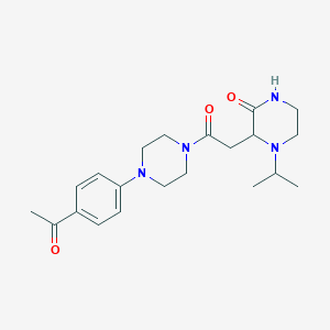 3-{2-[4-(4-acetylphenyl)-1-piperazinyl]-2-oxoethyl}-4-isopropyl-2-piperazinone