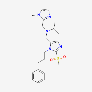 N-[(1-methyl-1H-imidazol-2-yl)methyl]-N-{[2-(methylsulfonyl)-1-(3-phenylpropyl)-1H-imidazol-5-yl]methyl}-2-propanamine