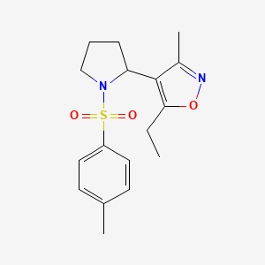 5-ethyl-3-methyl-4-{1-[(4-methylphenyl)sulfonyl]-2-pyrrolidinyl}isoxazole