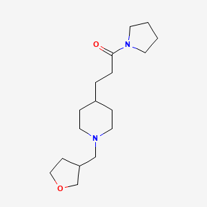 4-[3-oxo-3-(1-pyrrolidinyl)propyl]-1-(tetrahydro-3-furanylmethyl)piperidine