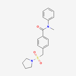 N-methyl-N-phenyl-4-[(1-pyrrolidinylsulfonyl)methyl]benzamide